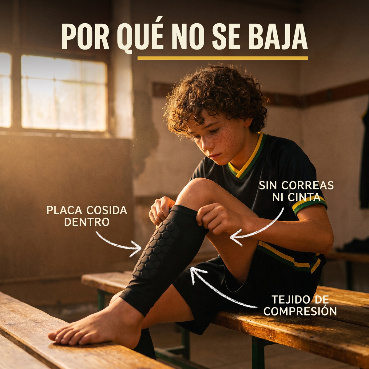 Por qué no se baja: placa cosida dentro de un tejido de compresión